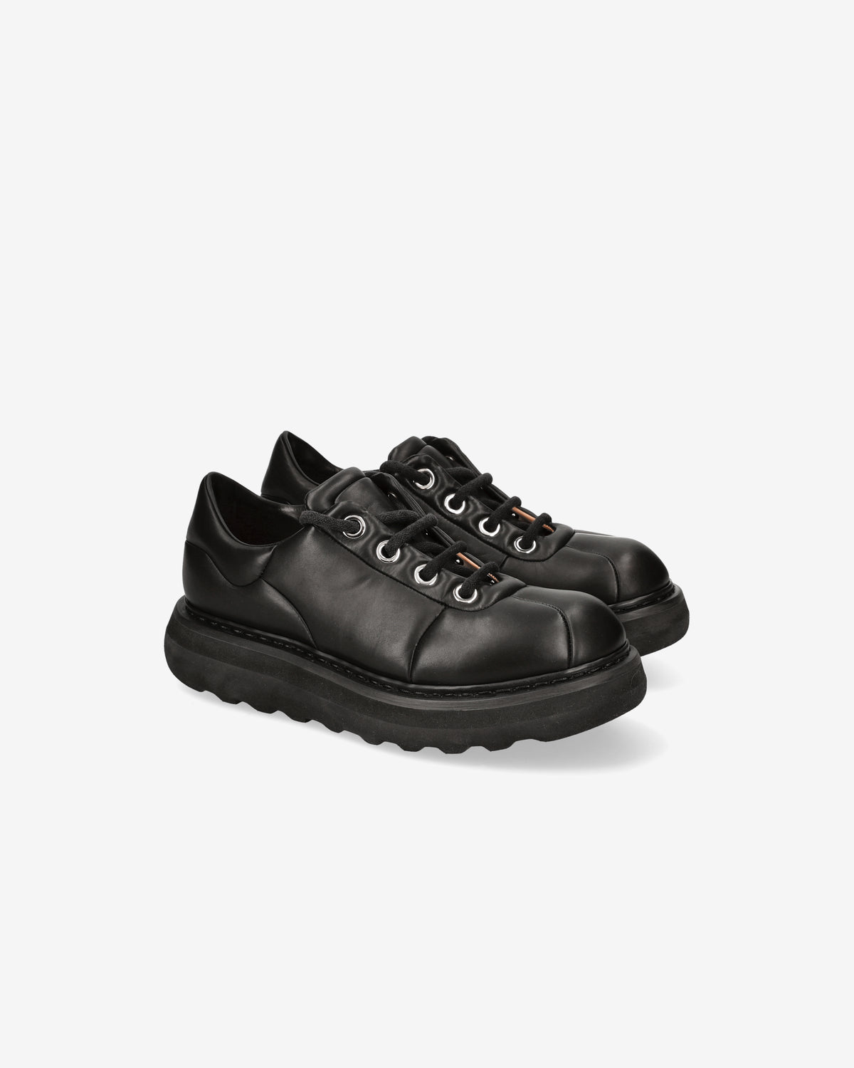 Black Leather Laced Shoes