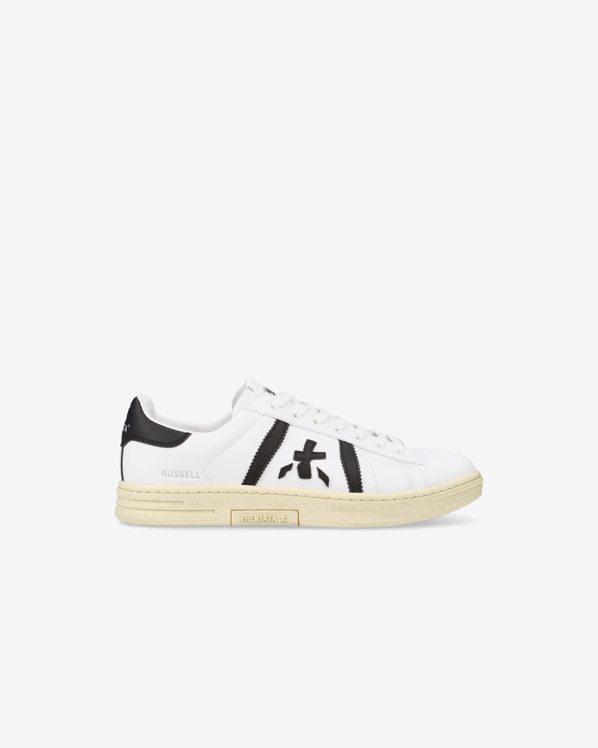 スニーカー PREMIATA RUSSELL-7474 Sneakers Russell in pelle bianca top RUSSELL 7474