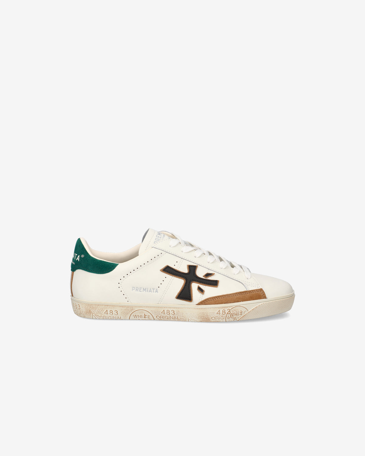 スニーカー PREMIATA Men Sneakers STEVEN VAR 7284 WHITE GREEN White STEVEN 7284
