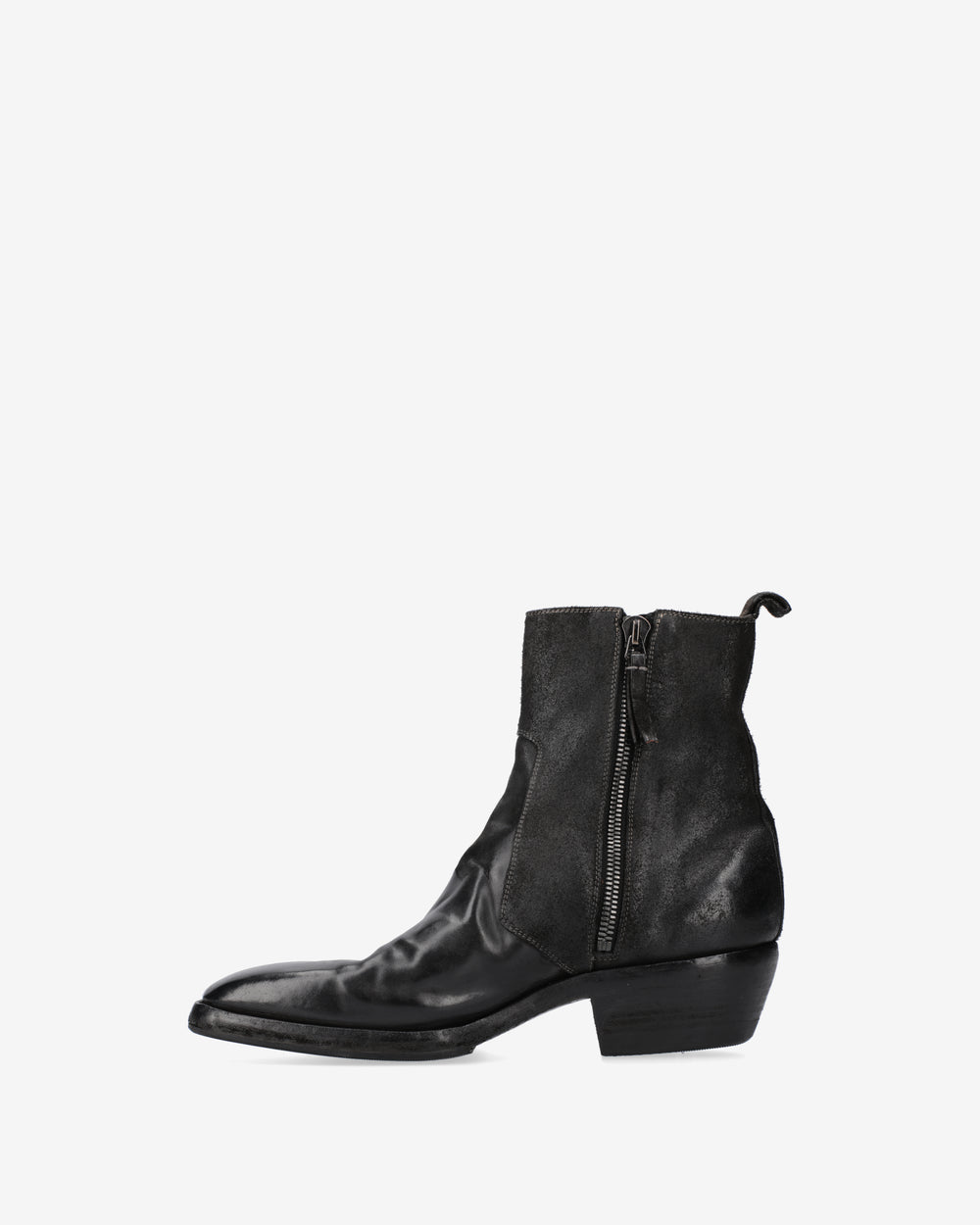 Vintage Black Cordovan Ankle Boots