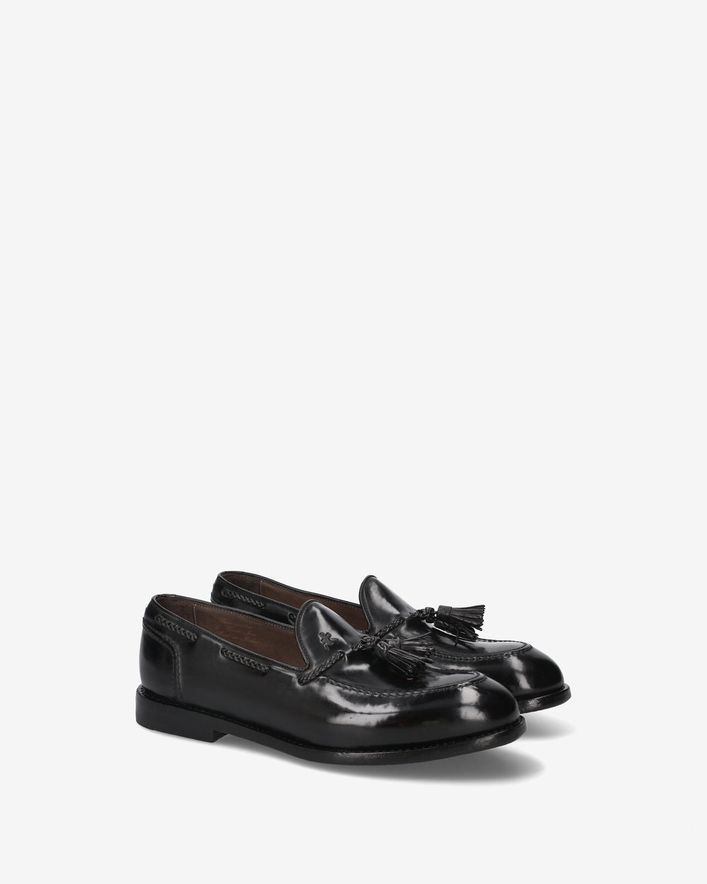 Black Cordovan Loafers with Tassels