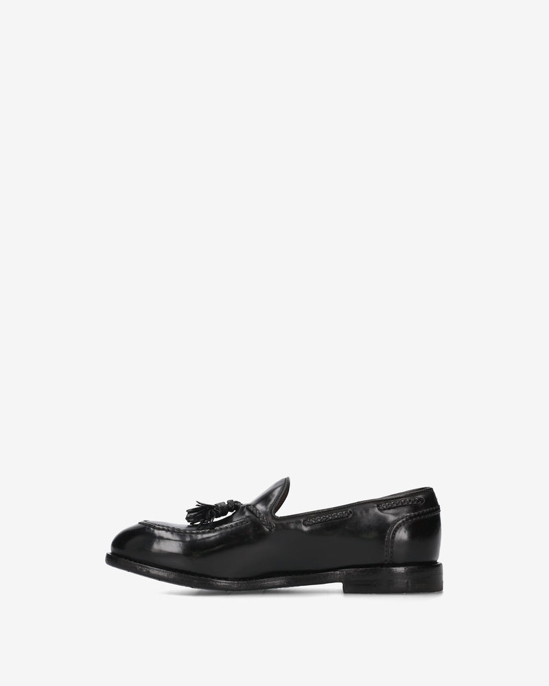 Mocassini con nappine in cordovan nero