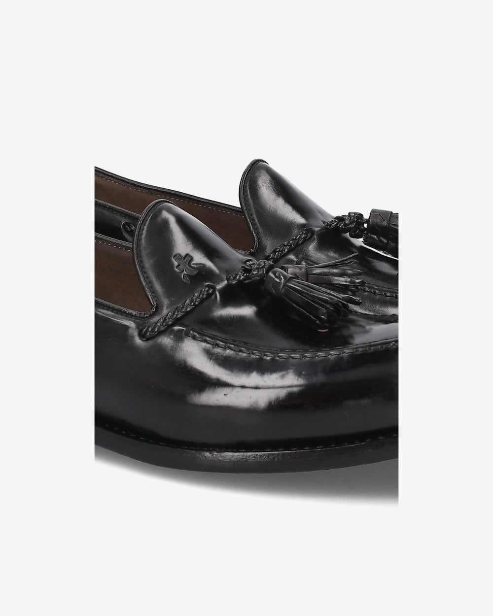 Black Cordovan Loafers with Tassels