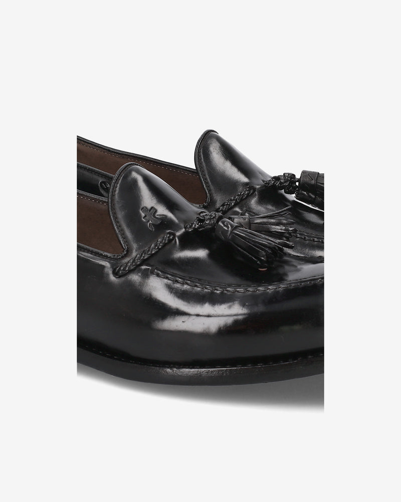 Mocassini con nappine in cordovan nero