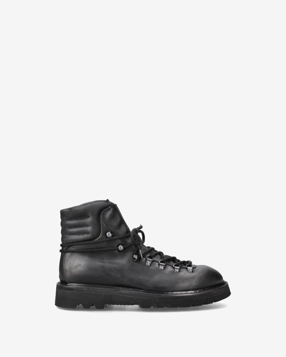 Leather lace-up ankle boots