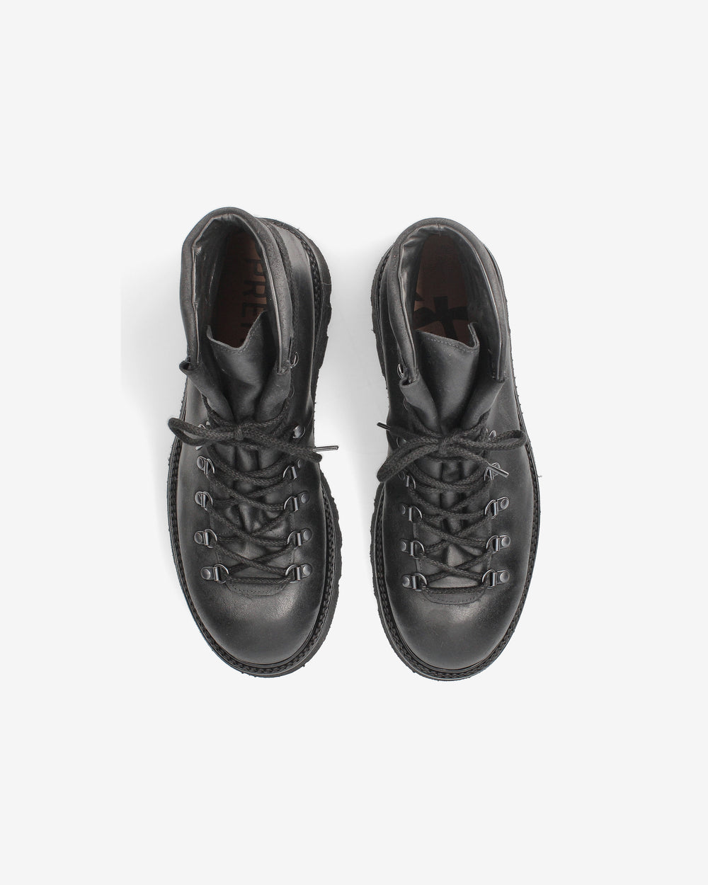 Leather lace-up ankle boots