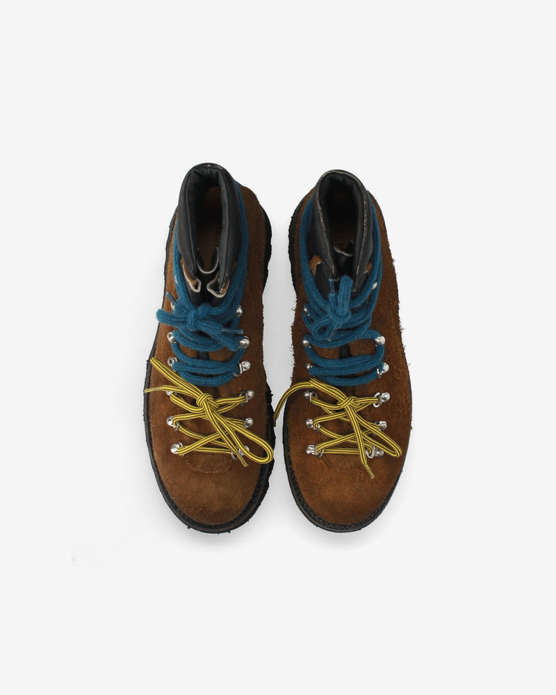 Stivaletti stingati in suede marrone