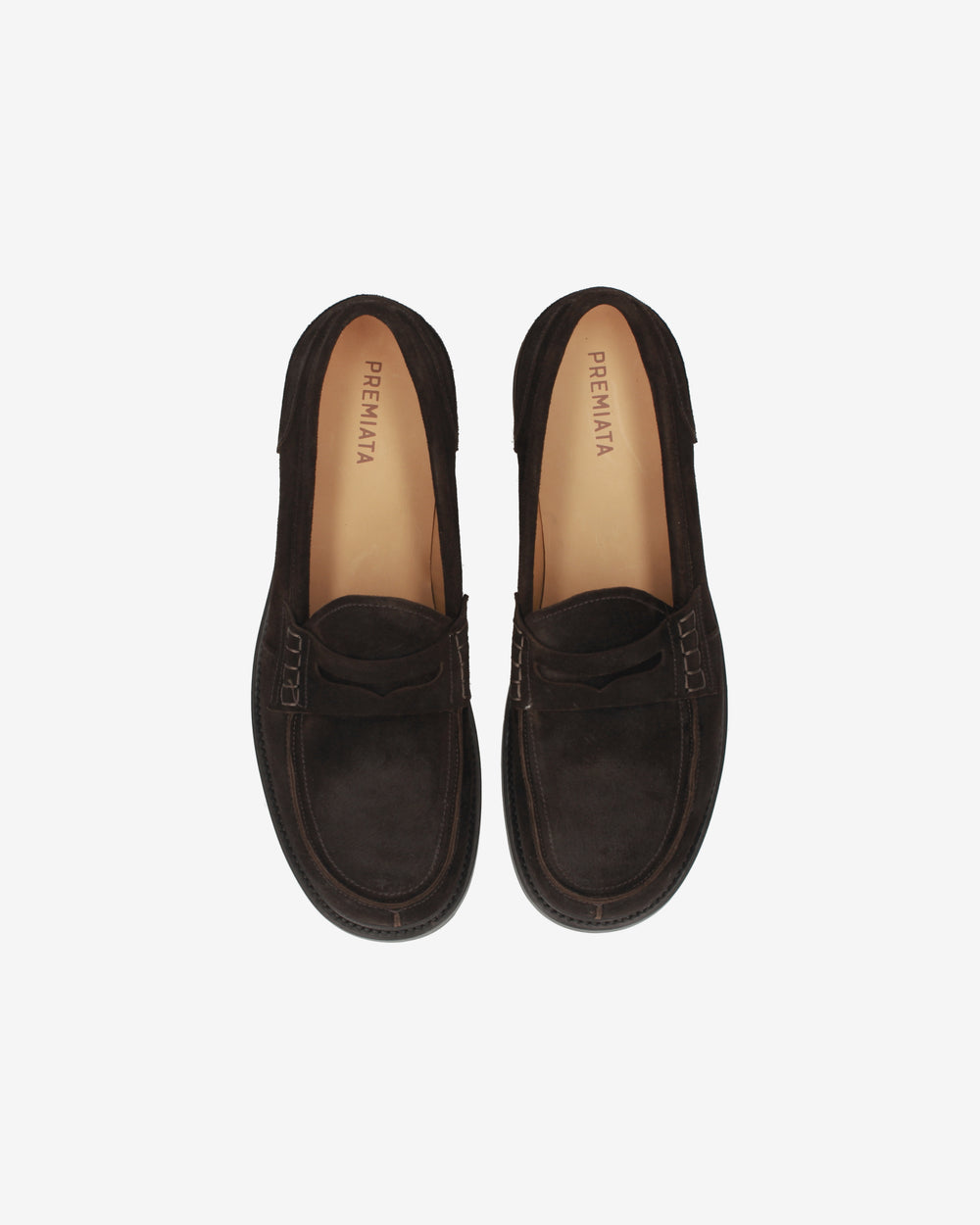 Suede penny loafers