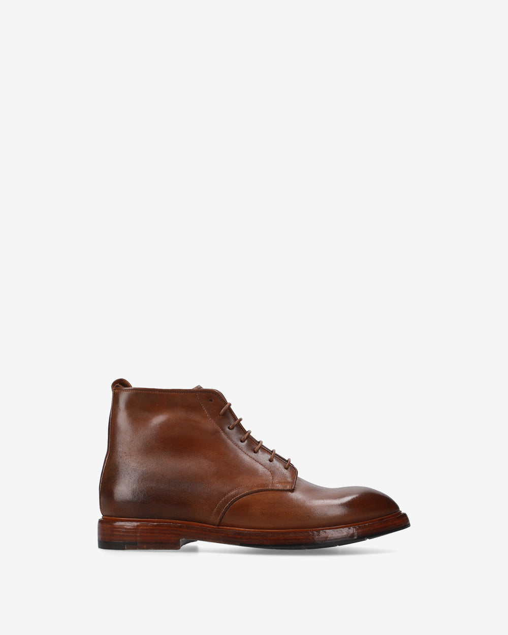 Cordovan lace-up ankle boots