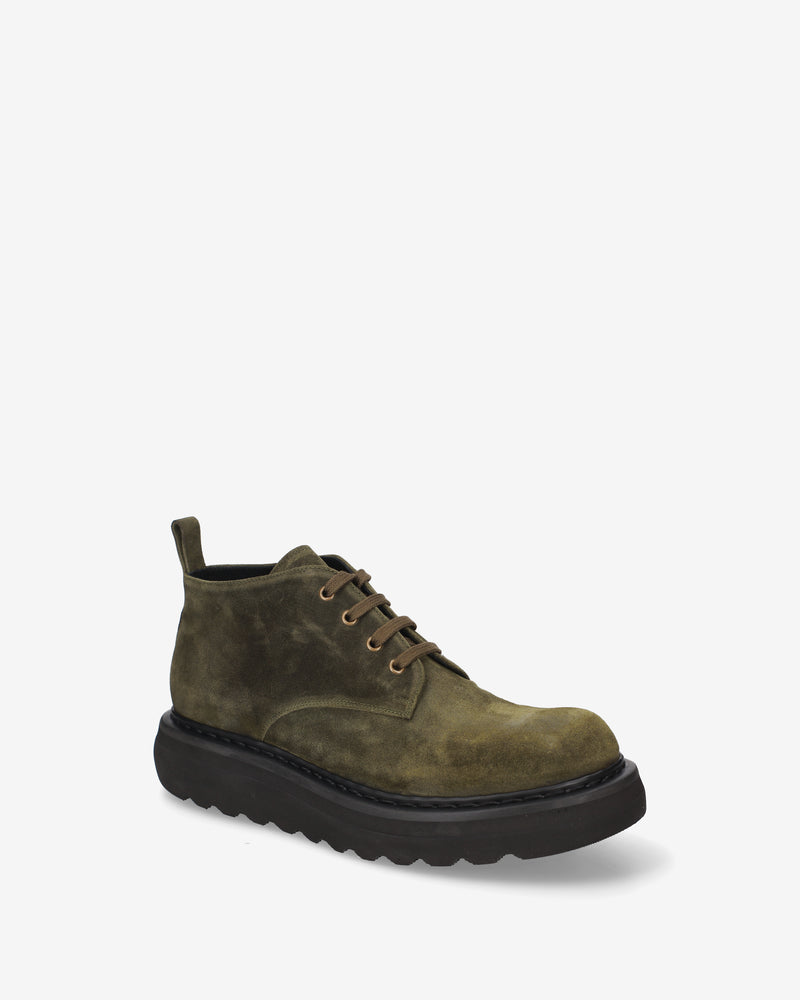 Polacchino Stringato Platform Olive