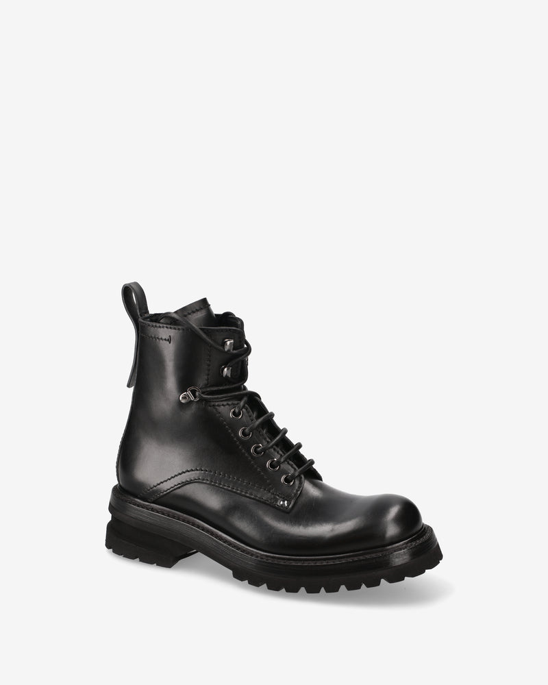 Elba Leather Combat Boots with Lug Sole