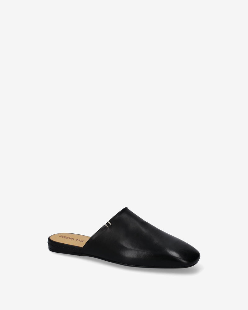 Mules in pelle nera