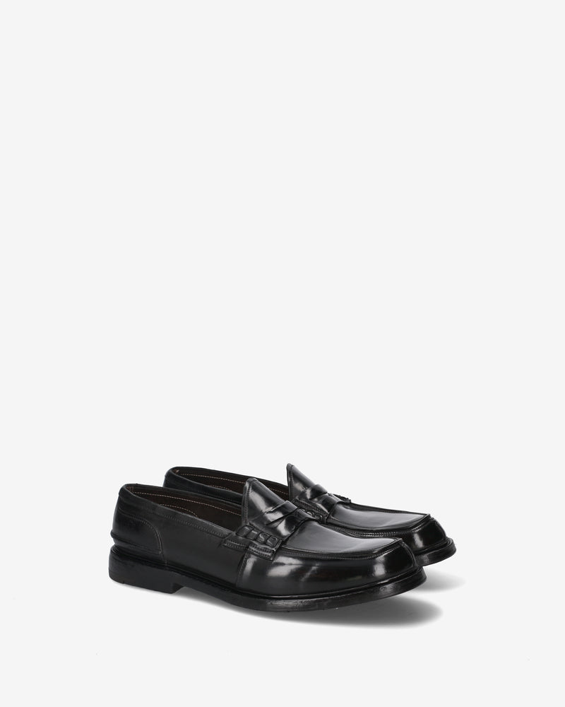 Black King Brass Penny Loafers
