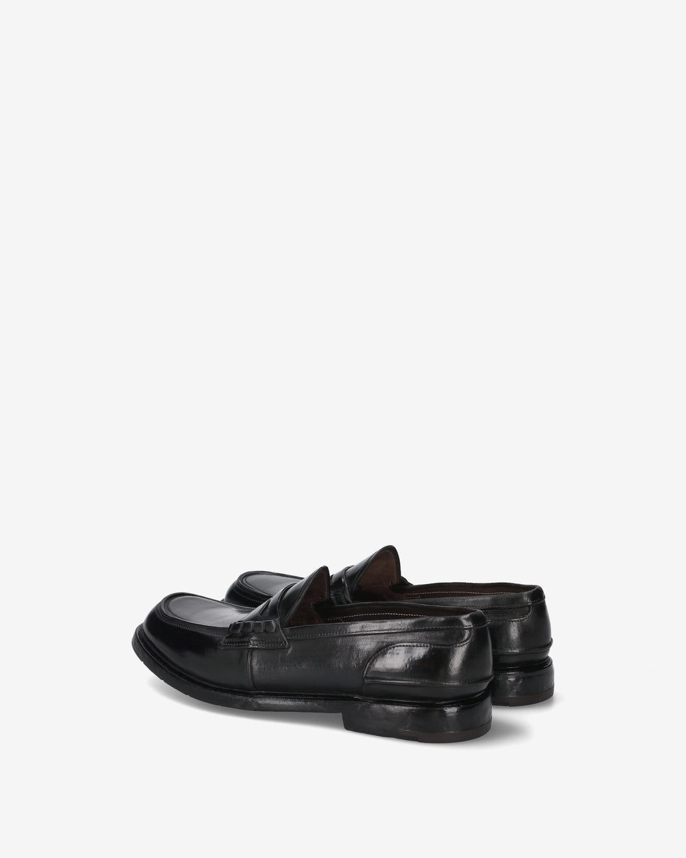 Black King Brass Penny Loafers