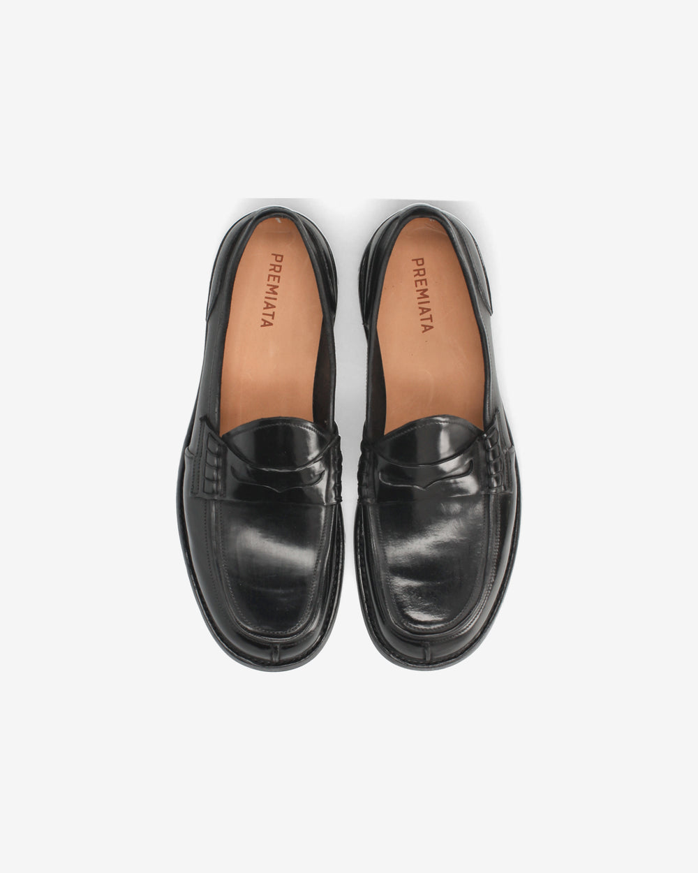 Black King Brass Penny Loafers