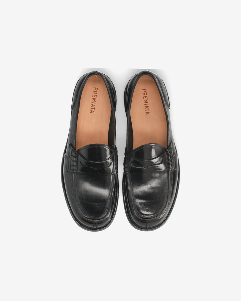 Black King Brass Penny Loafers