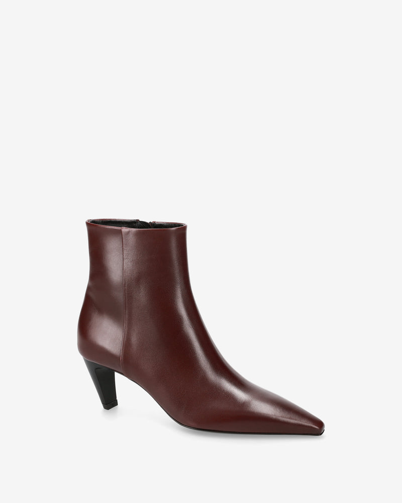 Stivaletti in pelle bordeaux