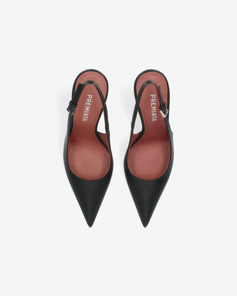 Leather Slingback Pumps