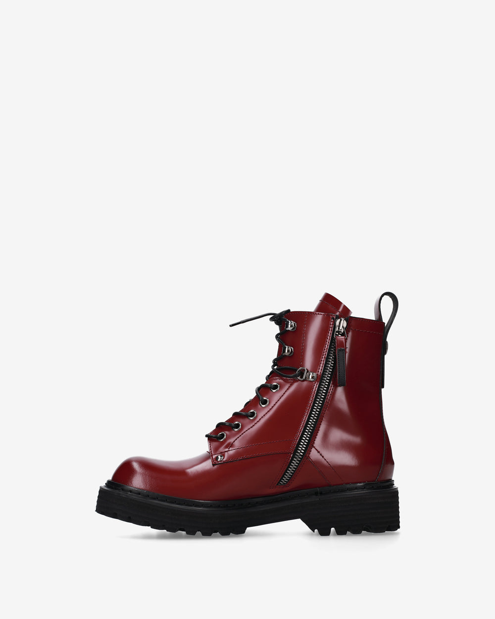 Anfibio Platform rosso in pelle