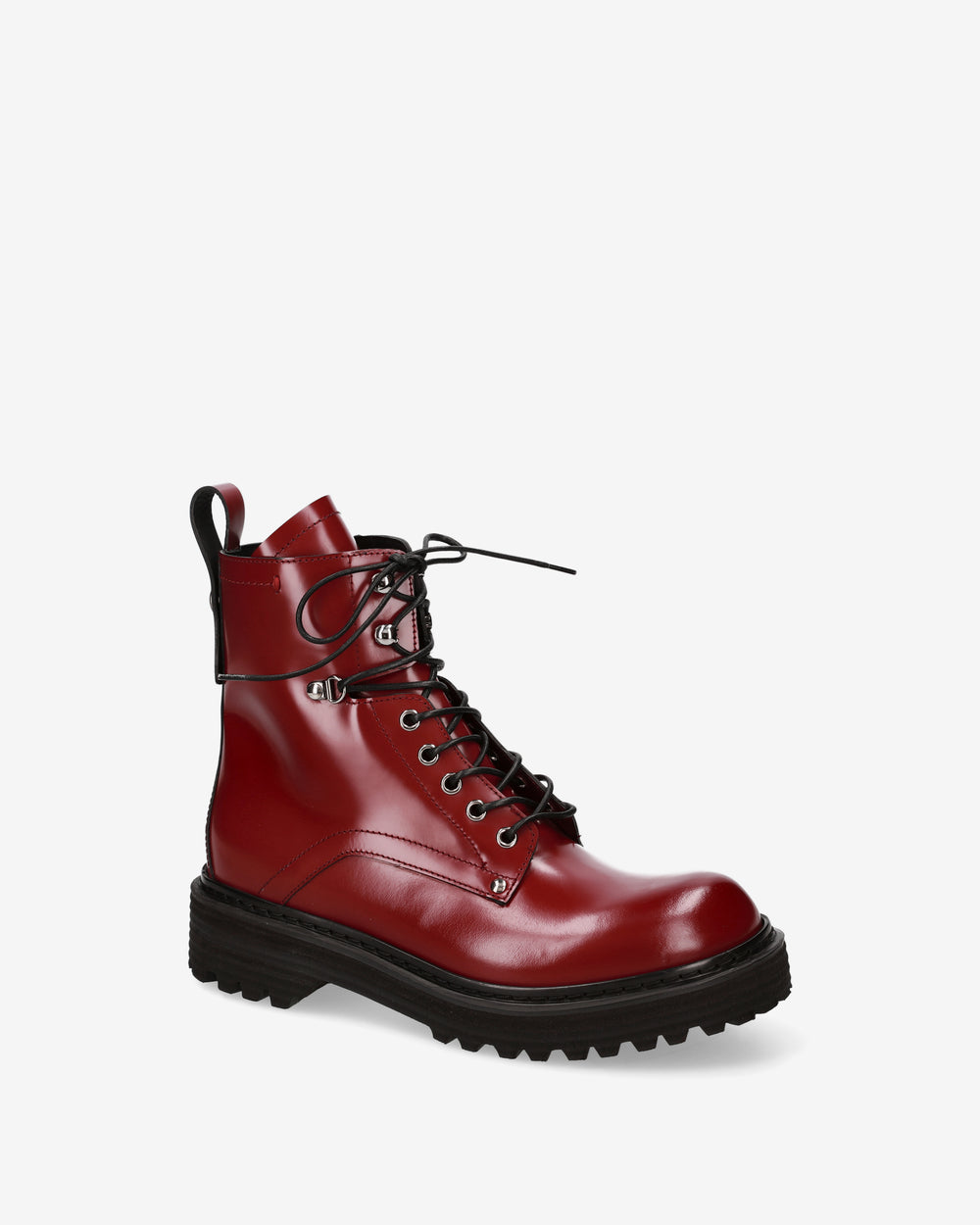 Anfibio Platform rosso in pelle