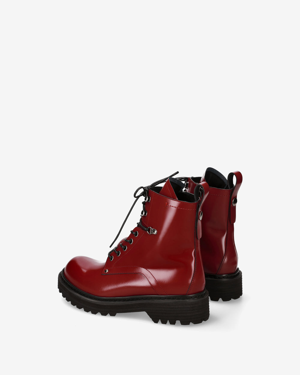 Anfibio Platform rosso in pelle