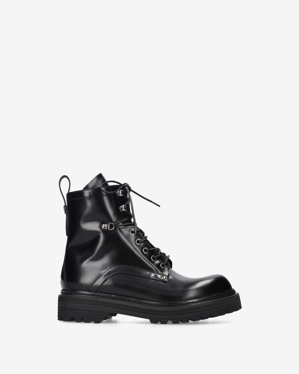 Anfibio Platform nero in pelle