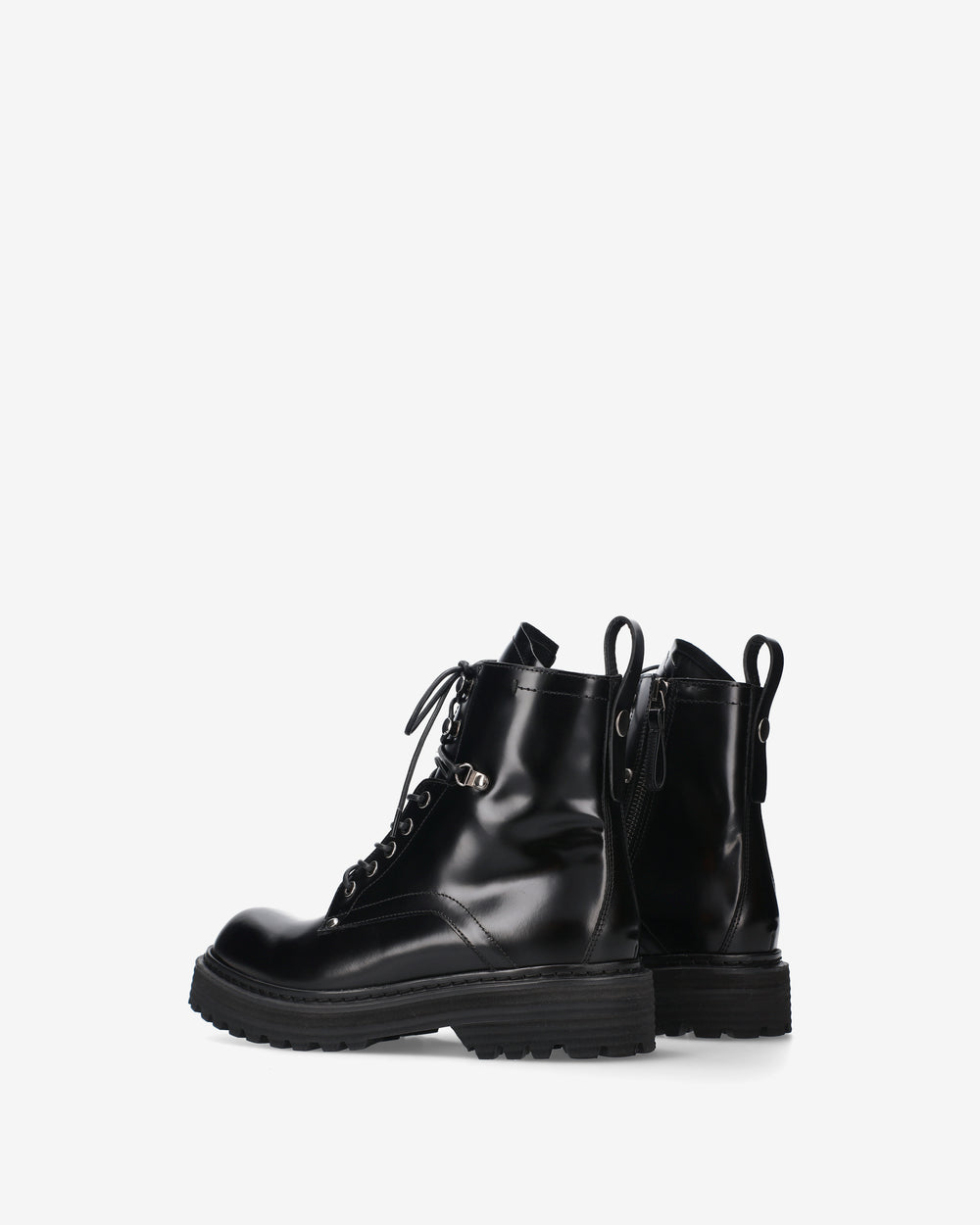 Anfibio Platform nero in pelle