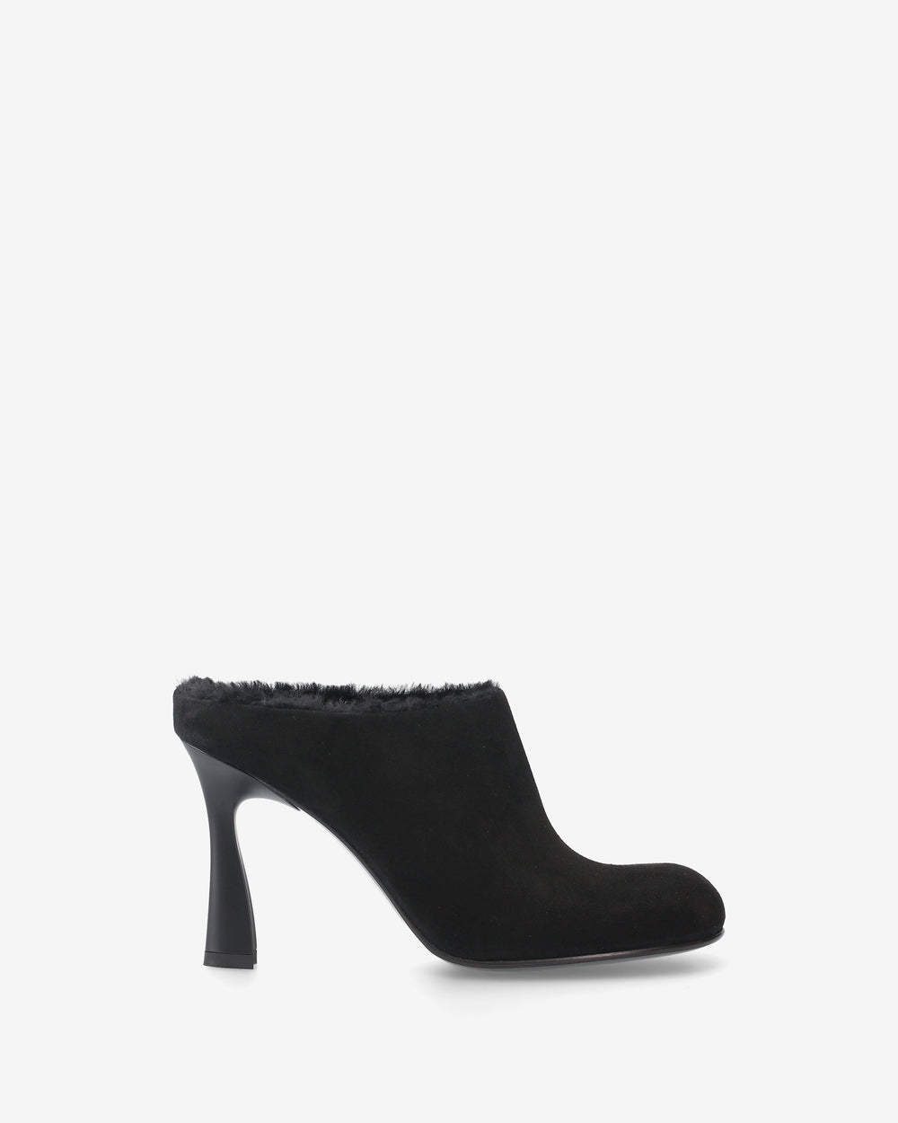 Scarpe in Montone e Pelle Nera