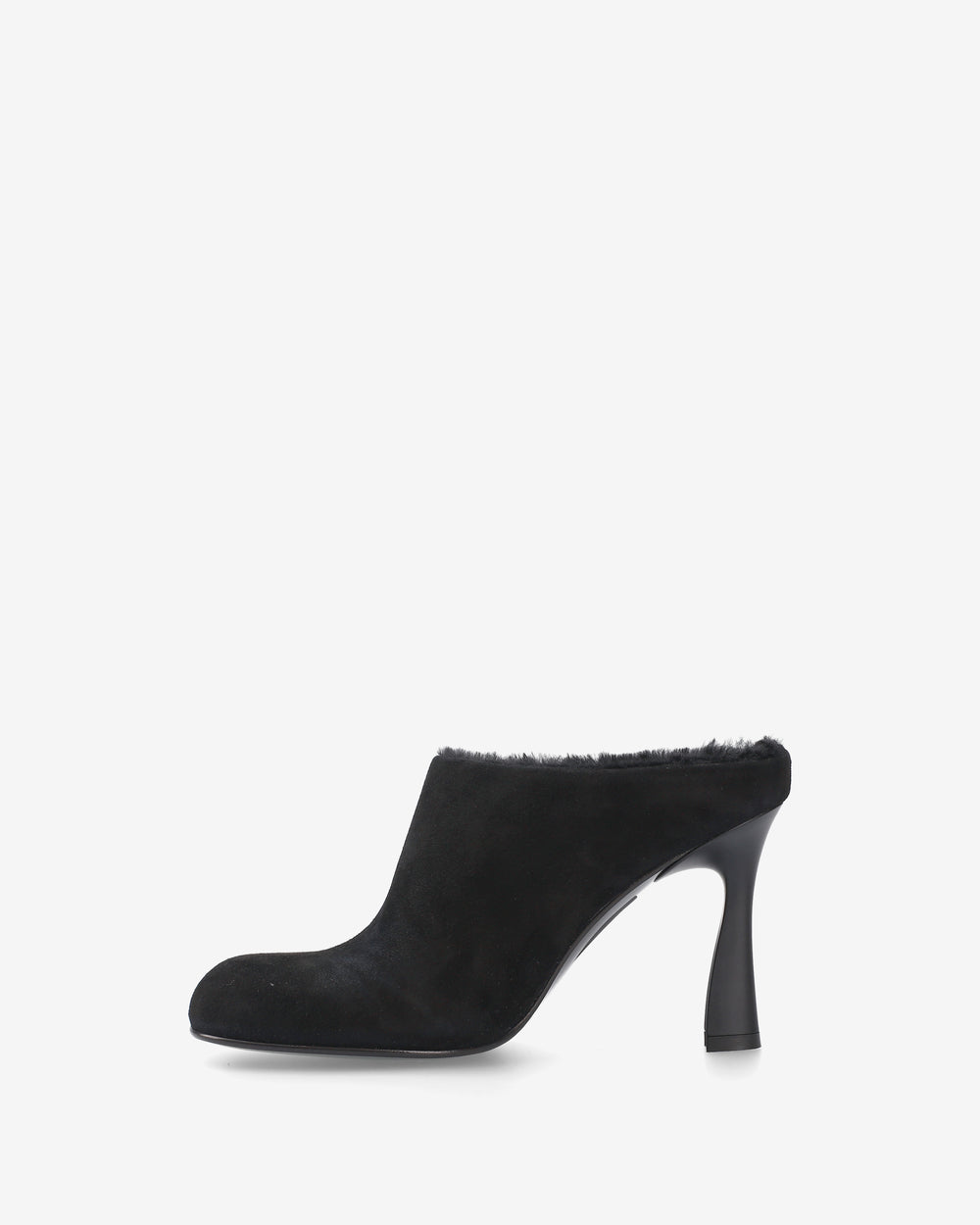 Scarpe in Montone e Pelle Nera