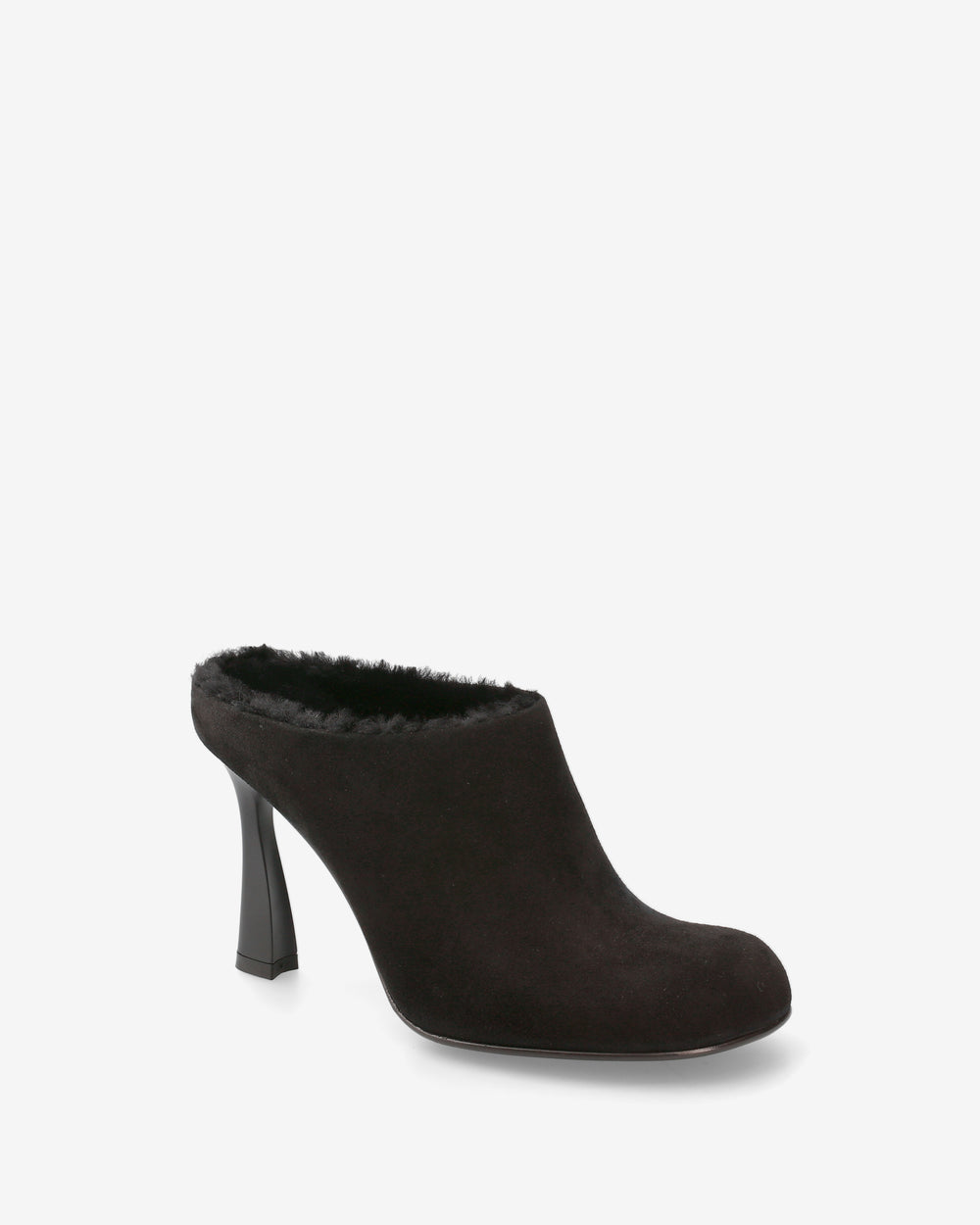 Scarpe in Montone e Pelle Nera