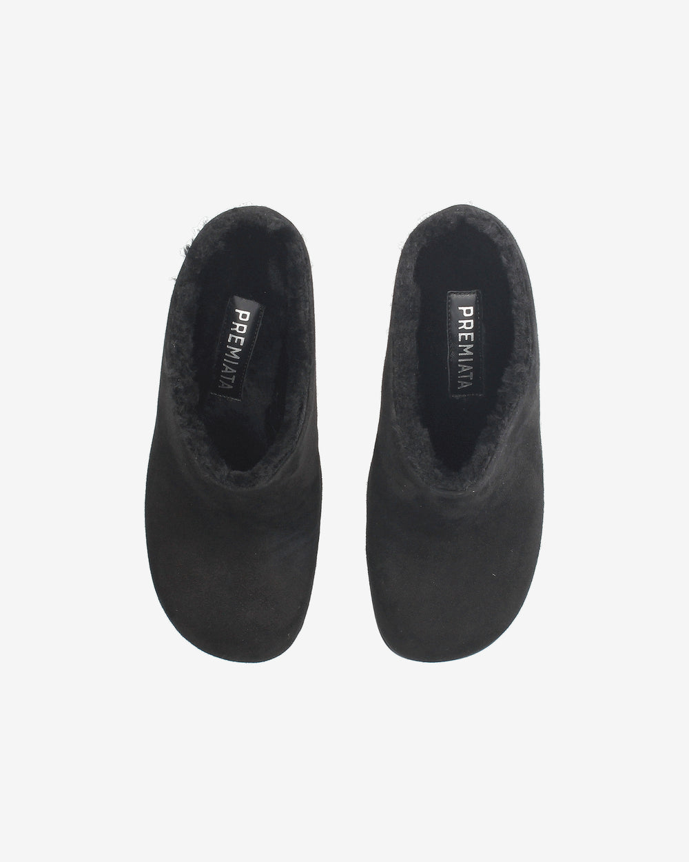 Scarpe in Montone e Pelle Nera
