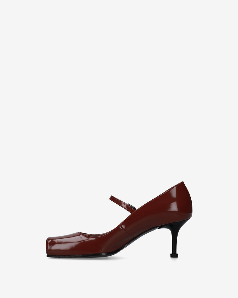 Burgundy leather Mary Janes