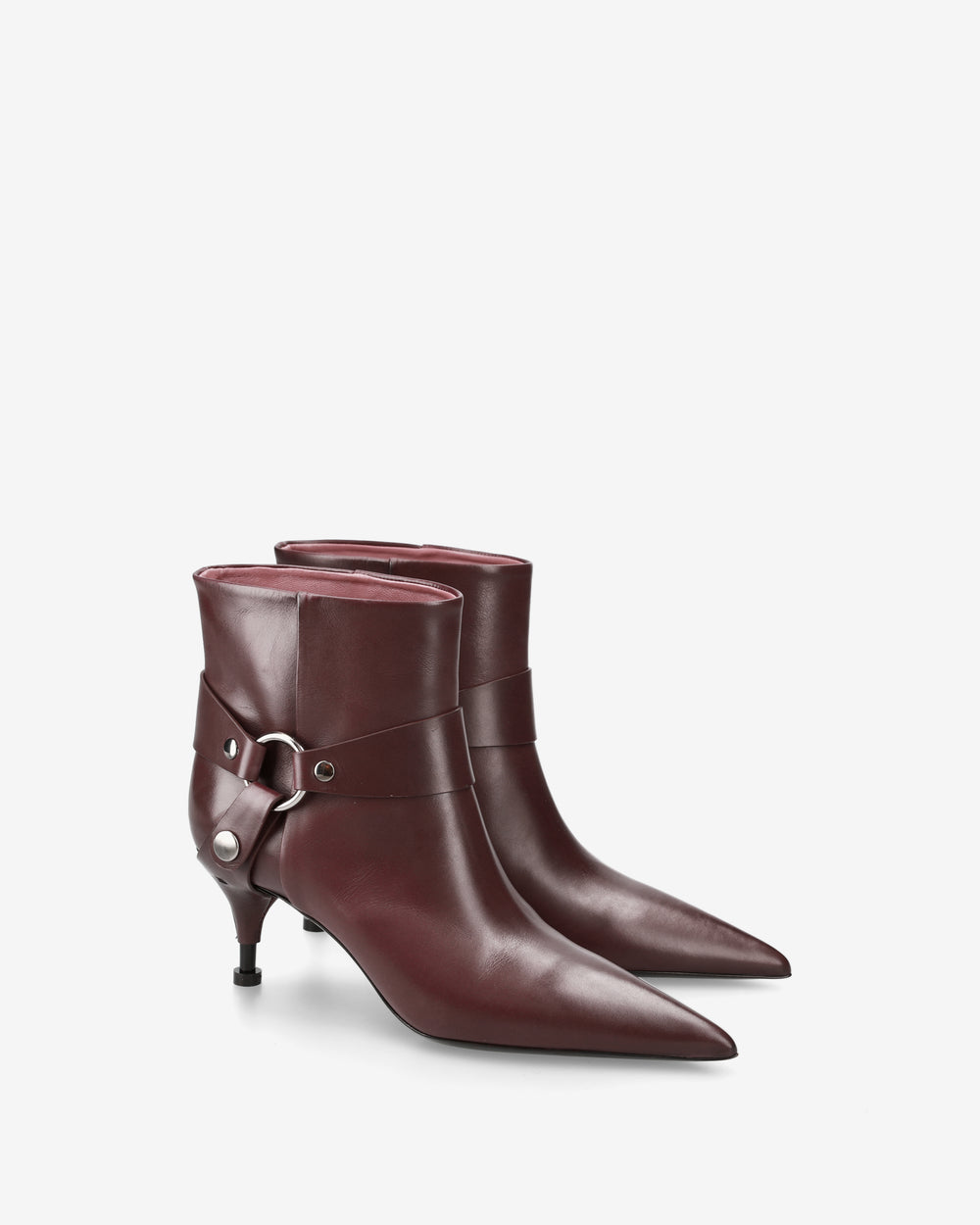 Stivaletti in Pelle Bordeaux