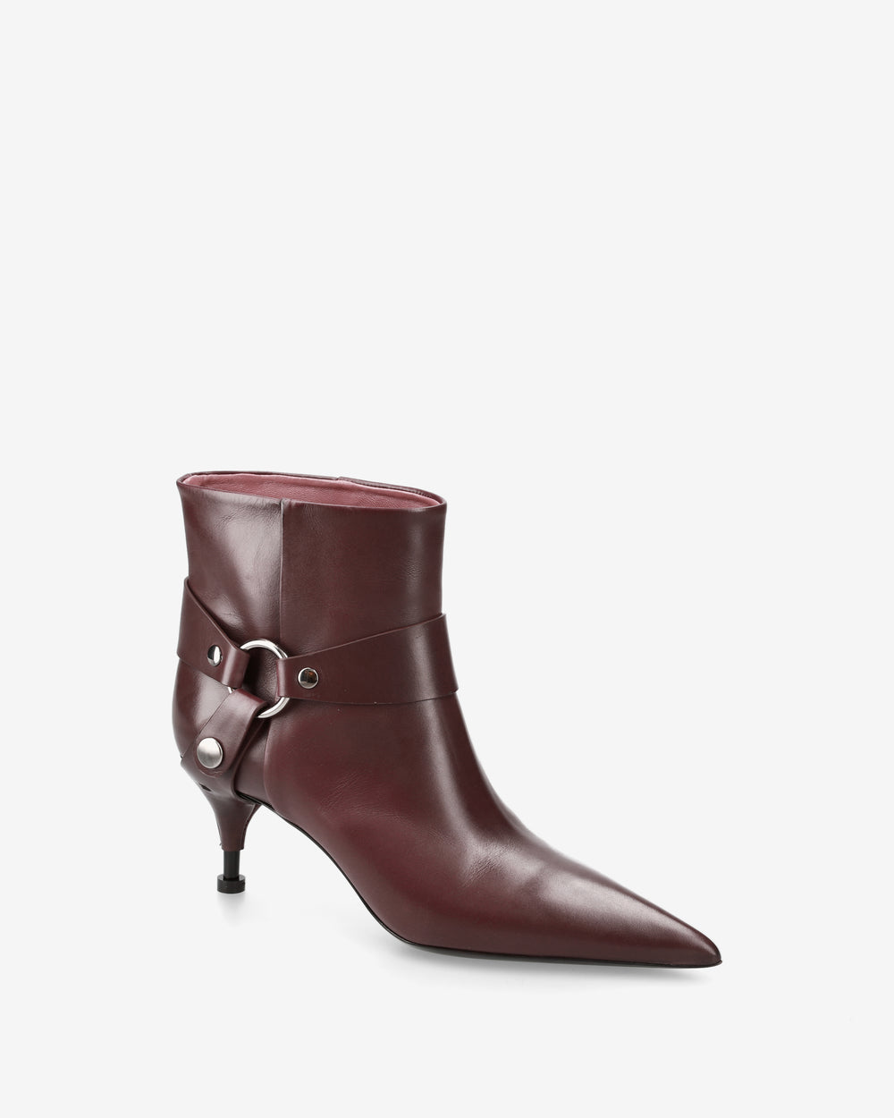Stivaletti in Pelle Bordeaux