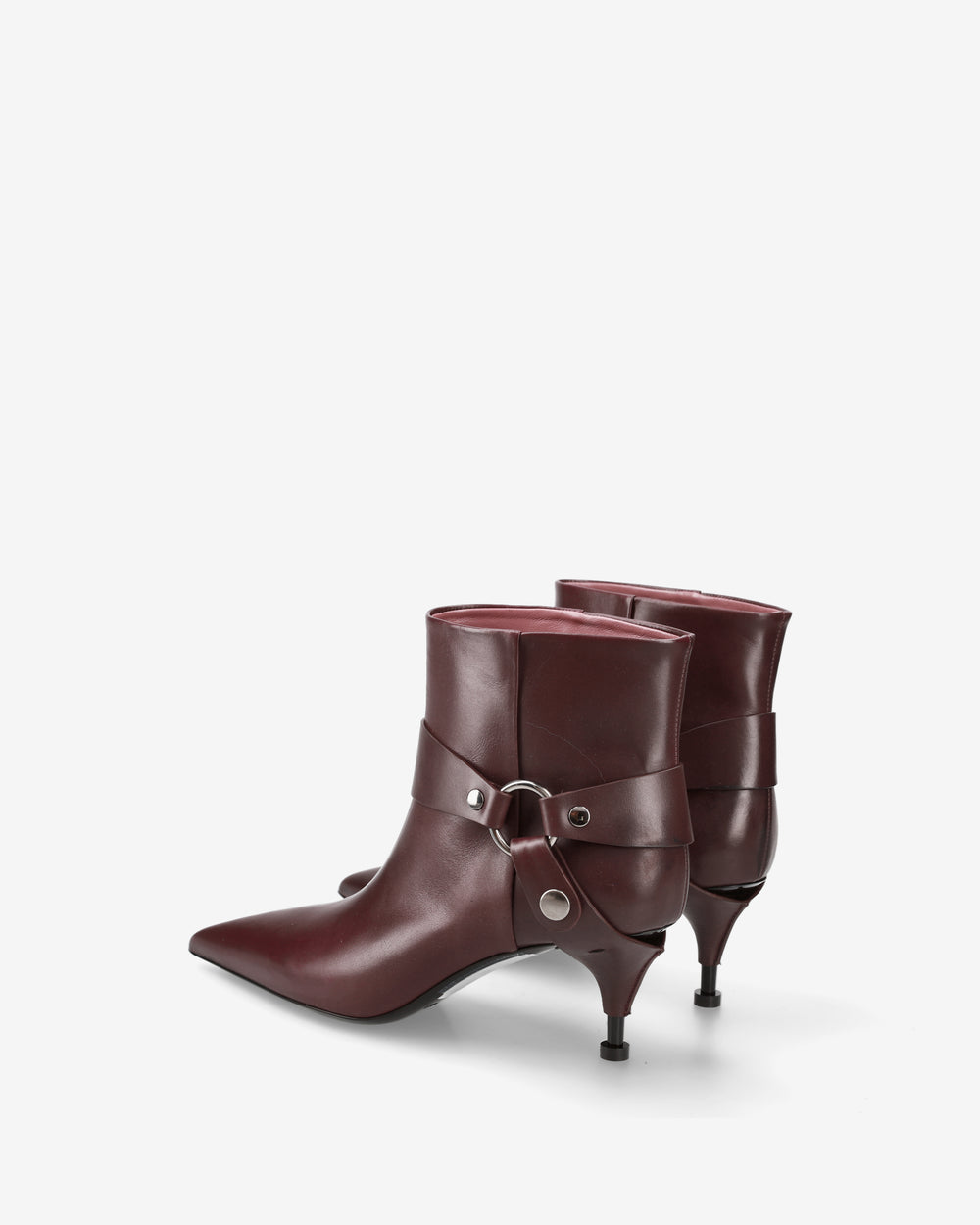 Stivaletti in Pelle Bordeaux