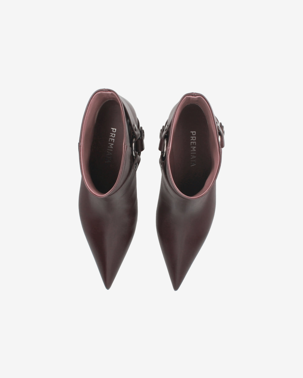 Stivaletti in Pelle Bordeaux