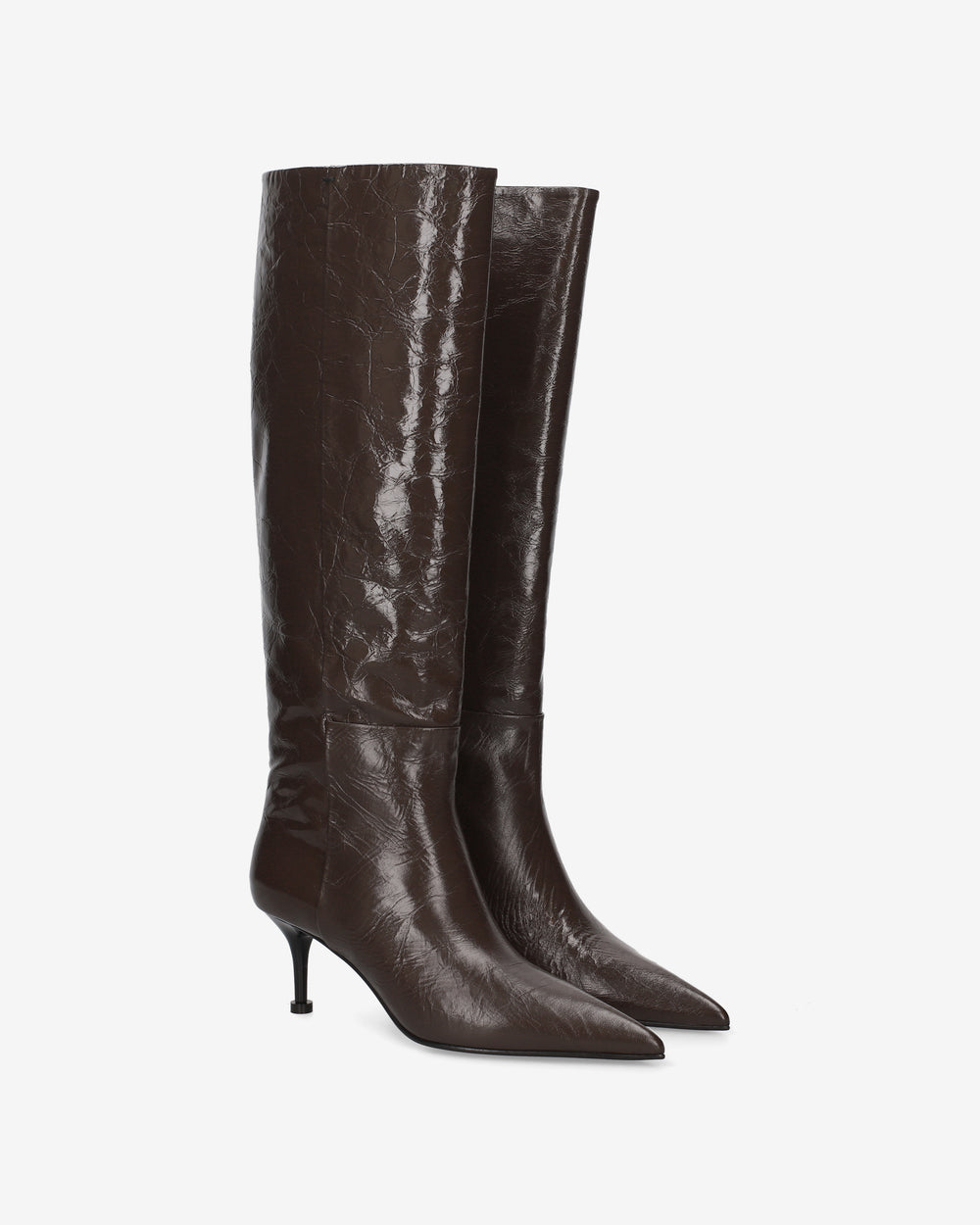 Stivali in pelle marrone