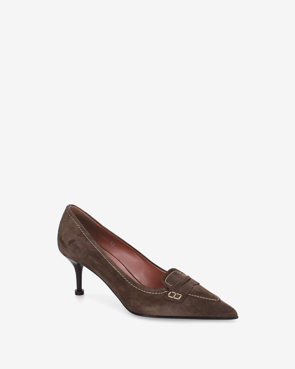 Décolleté in suede marroni