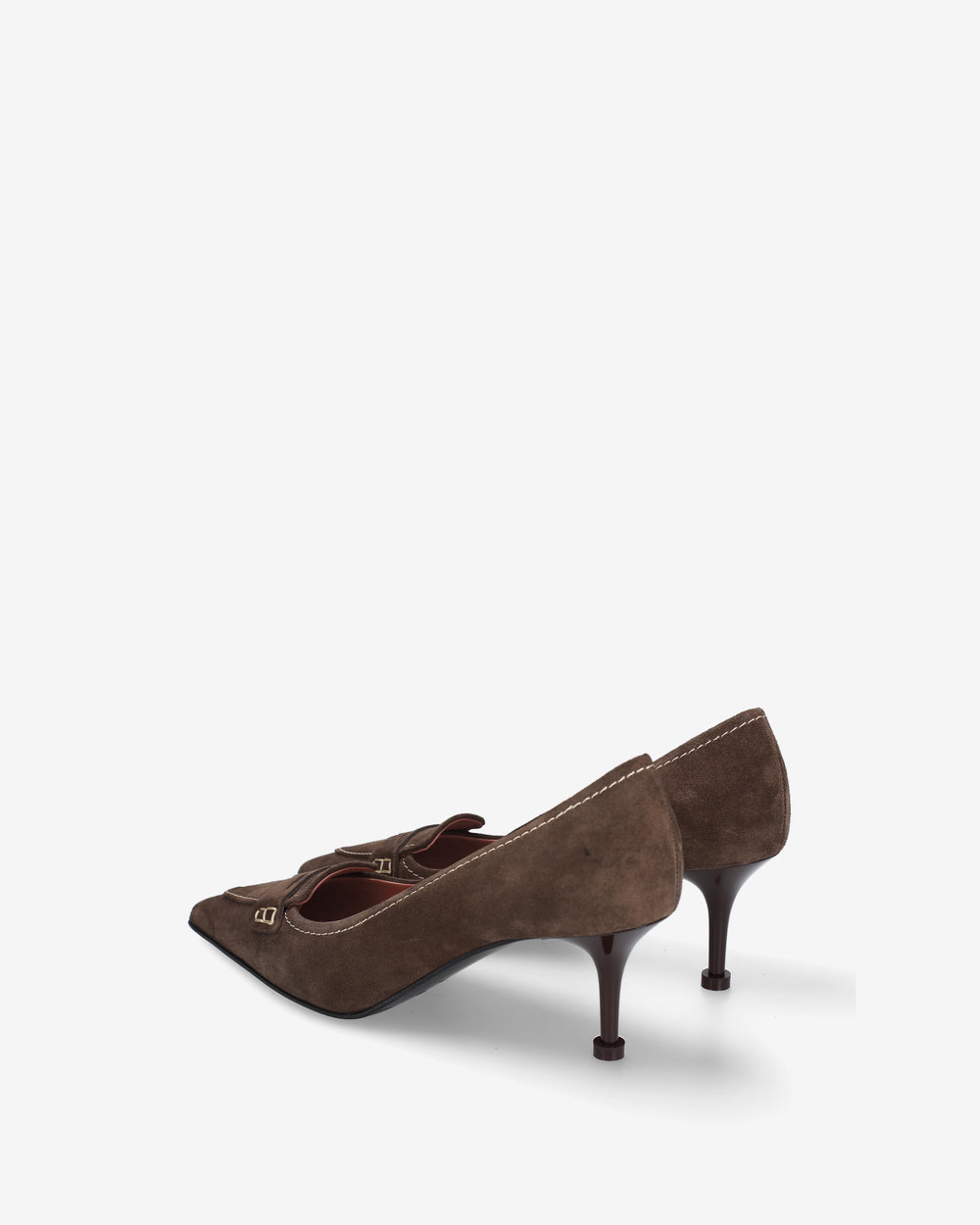 Décolleté in suede marroni