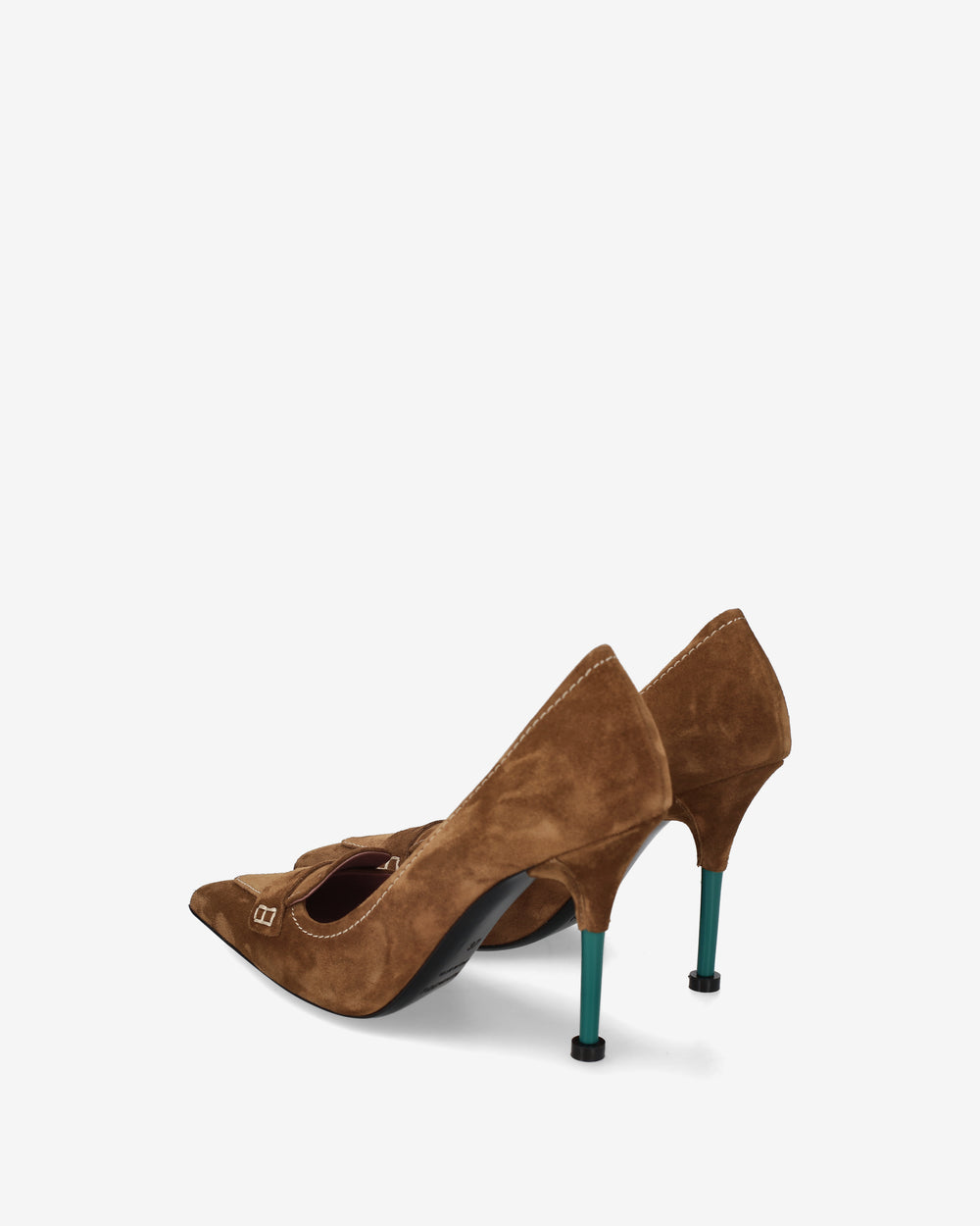 Tobacco-Colored Suede Pumps