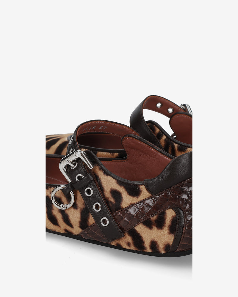 Pony-skin Mary Jane flats with a buckle