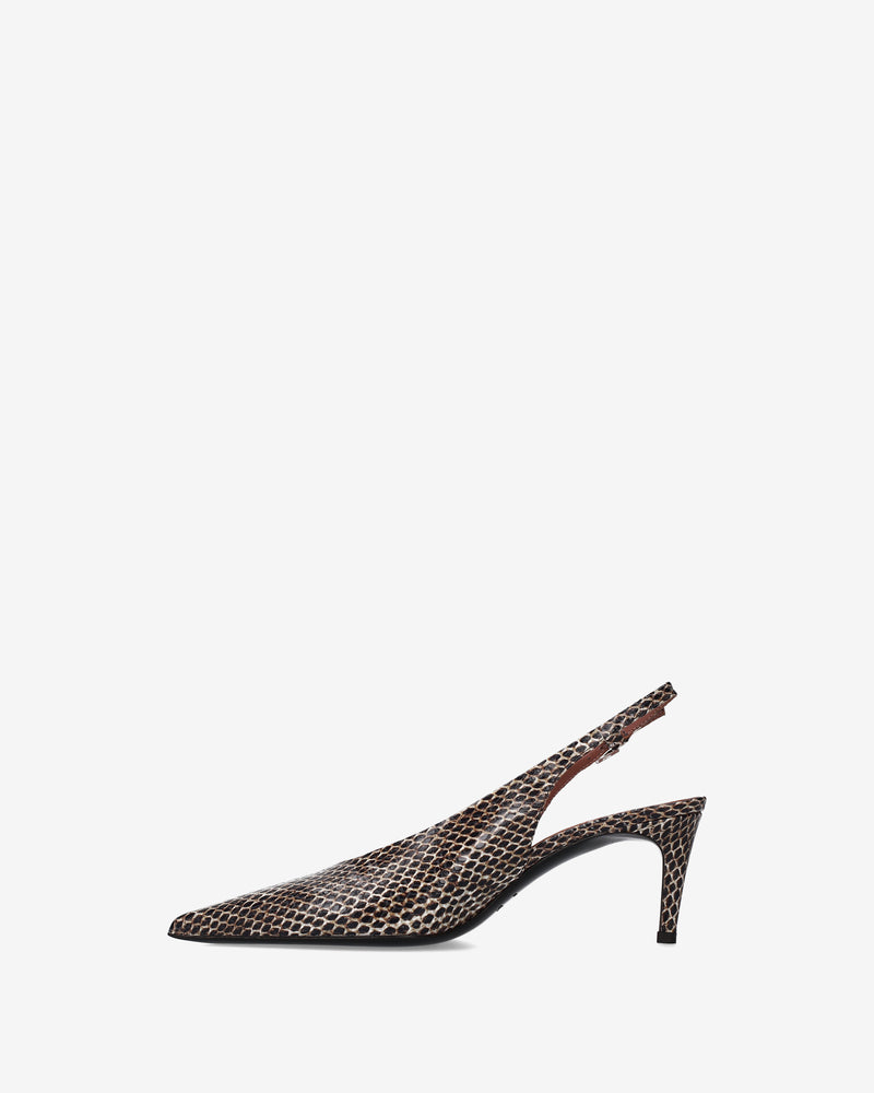 Décolleté Slingback stampa Pitone