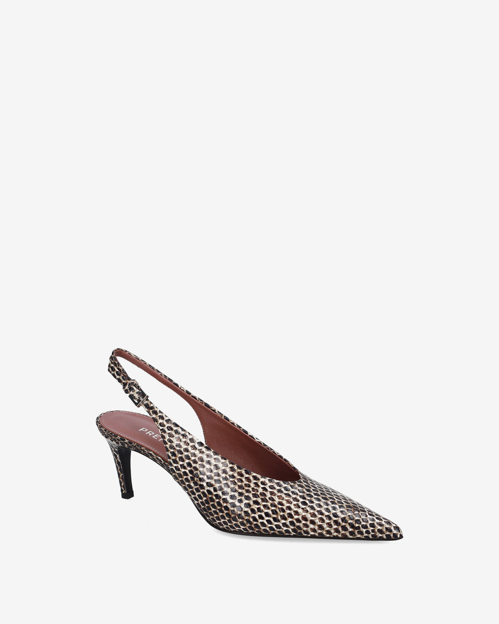 Décolleté Slingback stampa Pitone