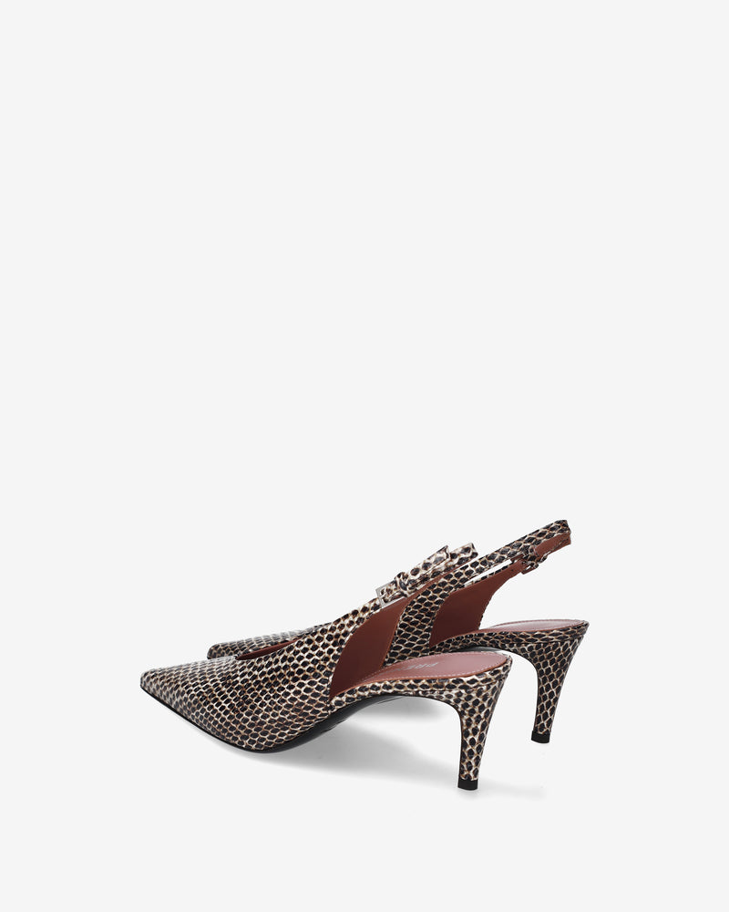 Décolleté Slingback stampa Pitone