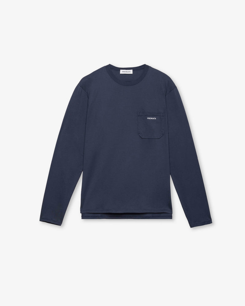 Maglia blu in jersey