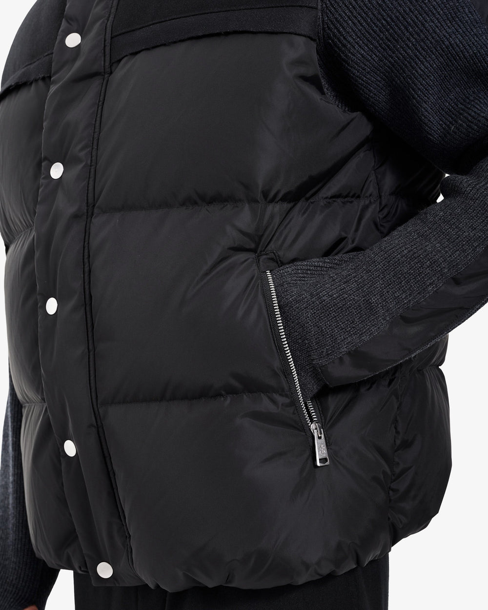 Black Nylon Padded Vest