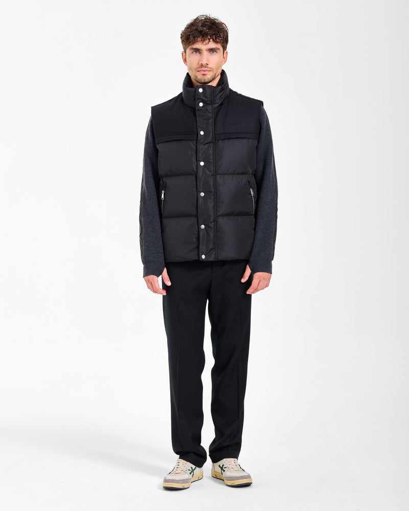 Black Nylon Padded Vest