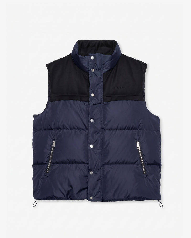 Blue Nylon Padded Vest