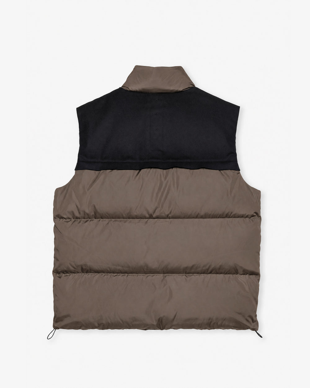 Padded Nylon Vest in Mud