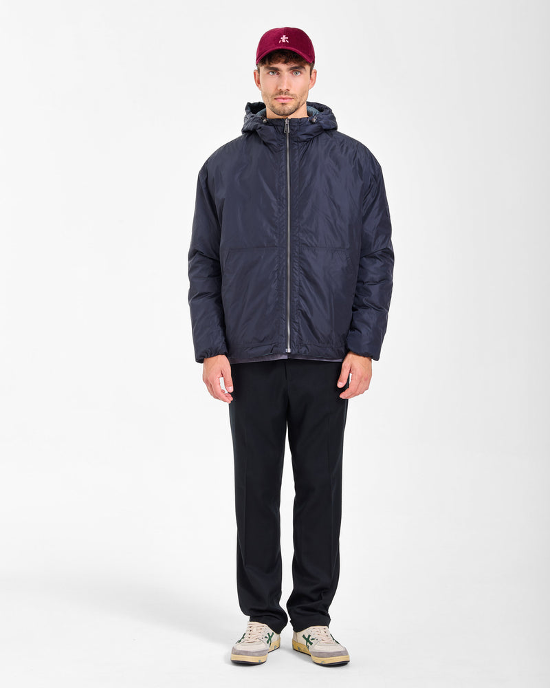 Blue Reversible Hooded Jacket